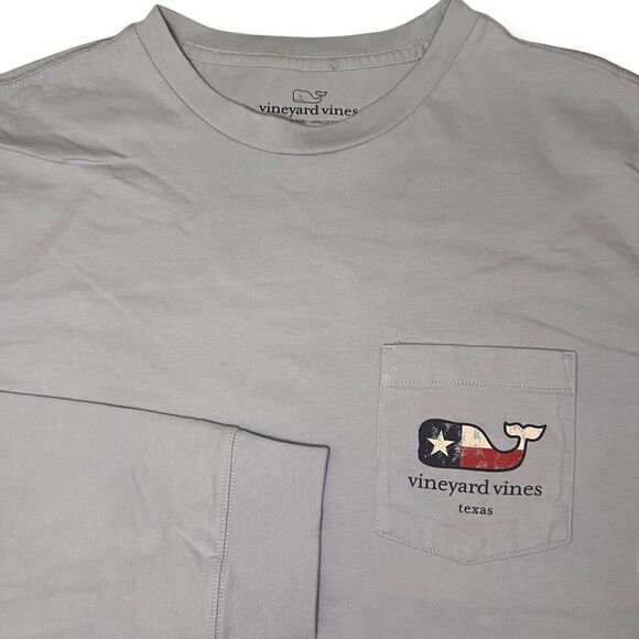 Vineyard Vines Shirt Large Whale Texas Unisex Long Sleeve - Picture 3 of 10